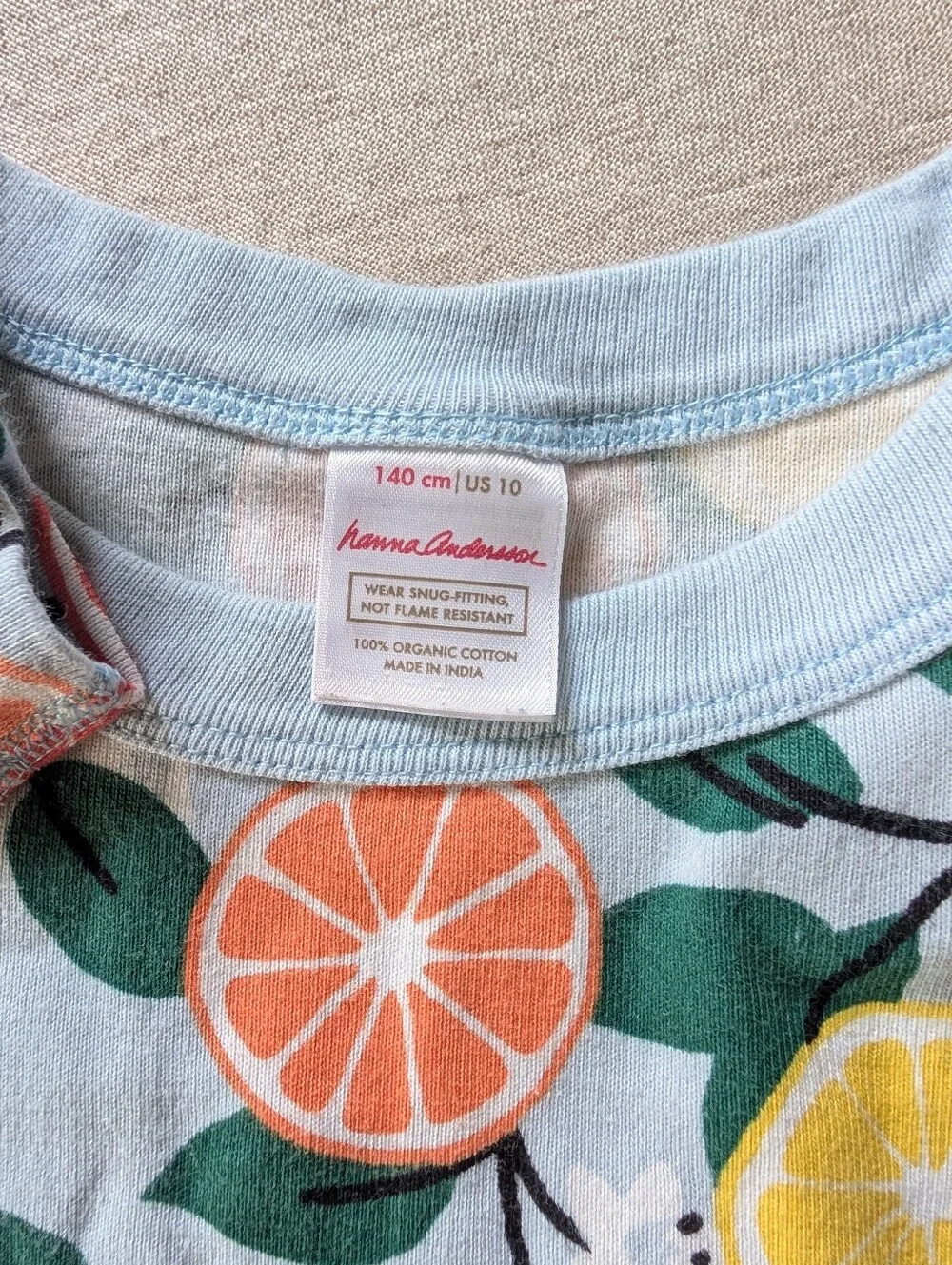 Hanna Andersson | 10 | Short John Pajama Set | Sweet Citrus